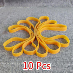 10pcs Large Rubber Bands Stretchable Yellow Rubber Ring