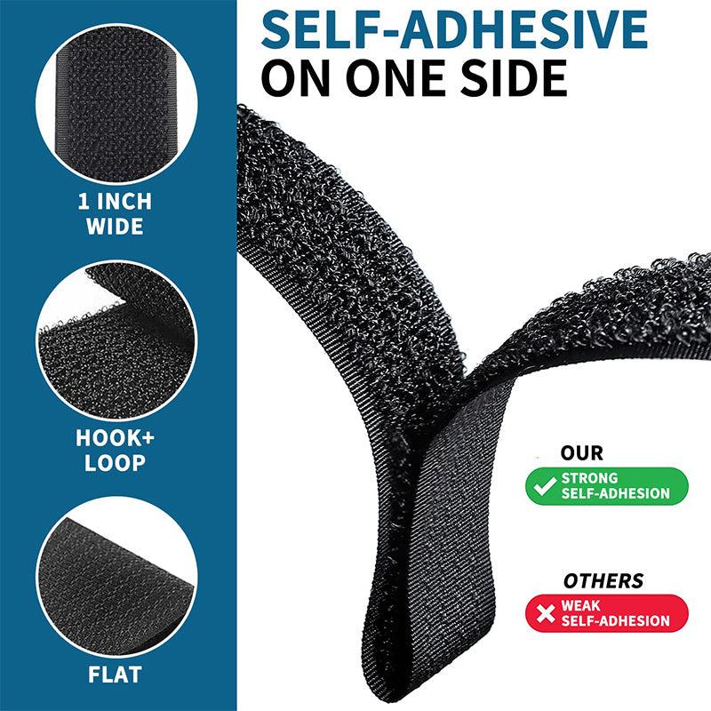 8ft Reusable Nylon Hook Loop Fastening Cable Tape with Buckle