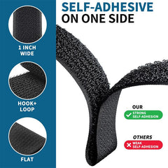 8ft Reusable Nylon Hook Loop Fastening Cable Tape with Buckle