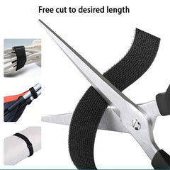 8ft Reusable Nylon Hook Loop Fastening Cable Tape with Buckle