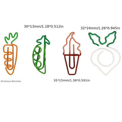 Vegetable Shaped Paper Clip for Desk Organization