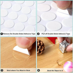 70pcs Acrylic Double Sided Adhesive Transparent Traceless Dot