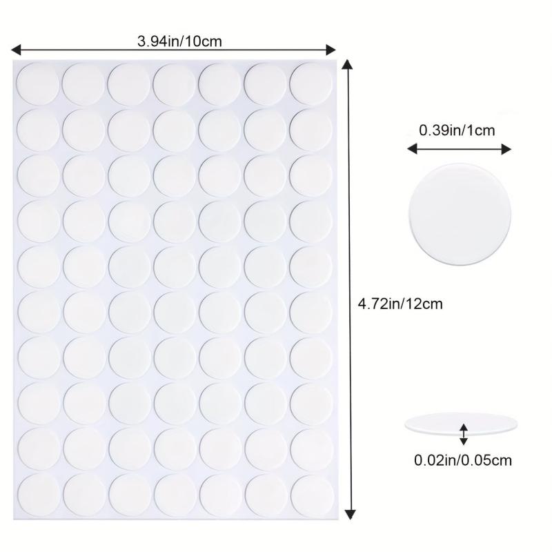 70pcs Acrylic Double Sided Adhesive Transparent Traceless Dot