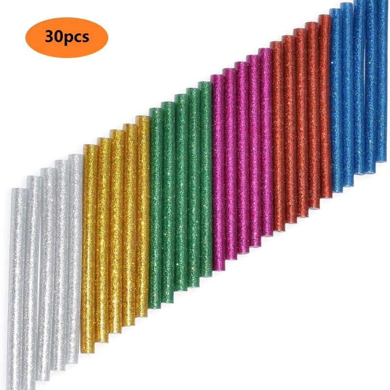 Colorful Mini Glue Sticks 0.28x3.9 - 12/30 Pack
