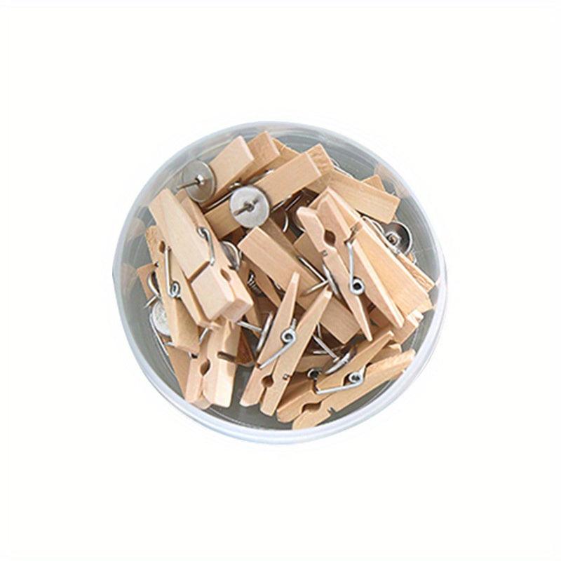 20pcs Wooden Clips for DIY Decoration and Photos