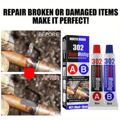 AB Casting Rubber Metal Repair Agent Welding Glue for Cracks Plugging