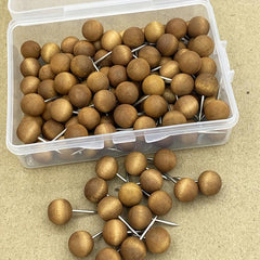 50 Wooden Push Pins for Documents Photos Maps Bulletin Boards