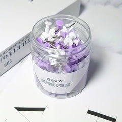 100pcs Purple Push Pins Bulletin Board Thumb Tacks Wall Corkboard Map Calendar