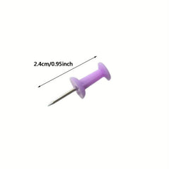 100pcs Purple Push Pins Bulletin Board Thumb Tacks Wall Corkboard Map Calendar