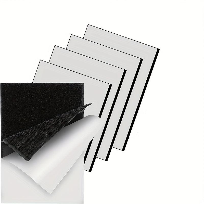 4 Pairs 4x6 Hook & Loop Strips No Holes or Screws Home Office Use