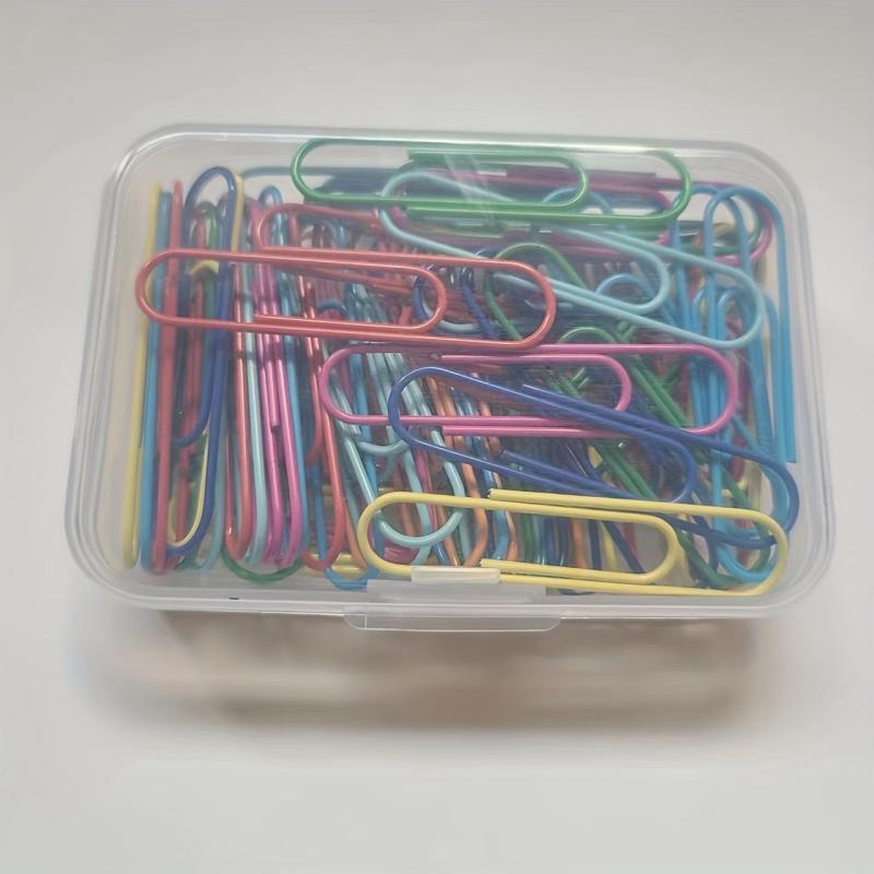 Colorful Jumbo Paper Clips Durable Rust Resistant for Office School 50pc Pack