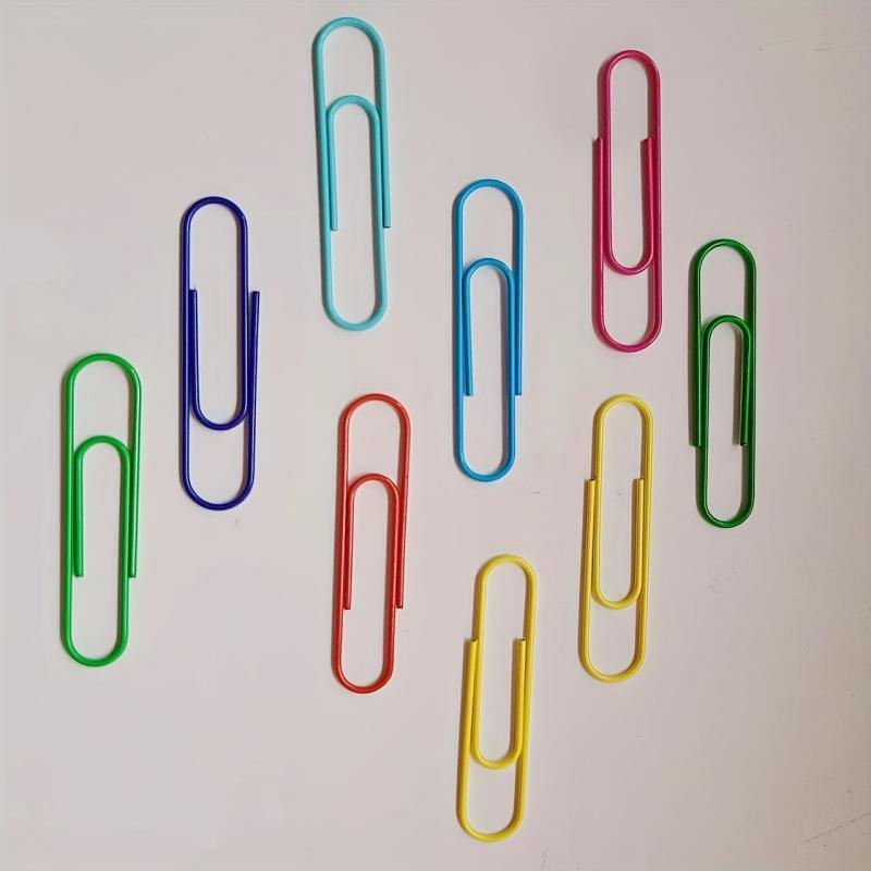 Colorful Jumbo Paper Clips Durable Rust Resistant for Office School 50pc Pack