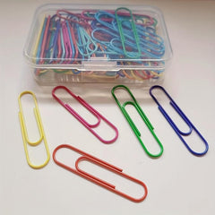 Colorful Jumbo Paper Clips Durable Rust Resistant for Office School 50pc Pack