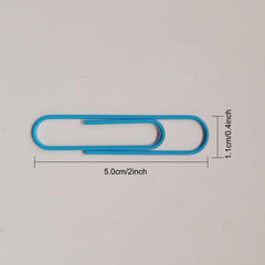 Colorful Jumbo Paper Clips Durable Rust Resistant for Office School 50pc Pack
