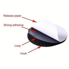 5 Pairs Adhesive Backing Hook And Loop Fixer