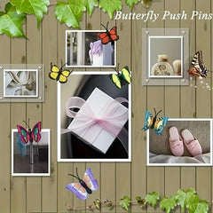 Butterfly Thumb Tacks Decorative Push Pins Colorful Pushpins Random Pattern