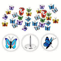 Butterfly Thumb Tacks Decorative Push Pins Colorful Pushpins Random Pattern