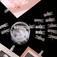 20pcs Multifunctional Mini Boxed Pushpins Clips DIY Nails Clips