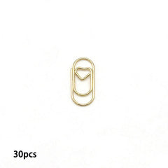 30pcs Heart Paper Clips Small Mini Paperclips Smooth Finish Tiny Clips For Paper