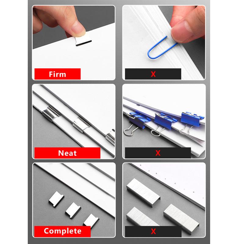 Push Clamp Binder Stationery Clips Stapler Paper Storage Artifact