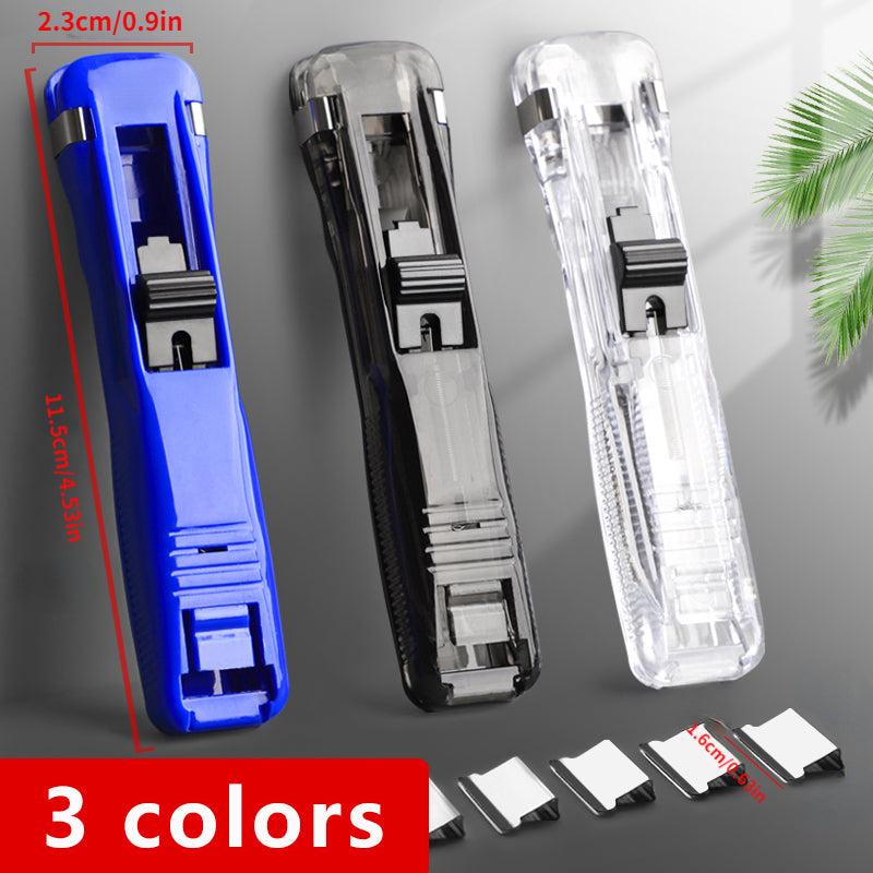 Push Clamp Binder Stationery Clips Stapler Paper Storage Artifact