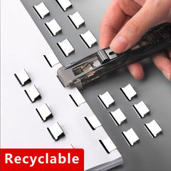 Push Clamp Binder Stationery Clips Stapler Paper Storage Artifact
