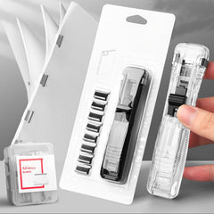 Push Clamp Binder Stationery Clips Stapler Paper Storage Artifact