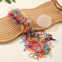 1000pcs Colorful Hair Band Mixed Disposable Hair Tie