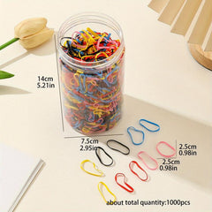 1000pcs Colorful Hair Band Mixed Disposable Hair Tie