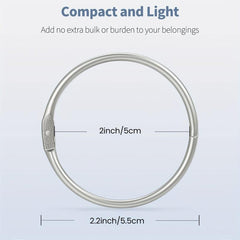 5 08 Cm Binder Rings 10 PCS Nickel Plated Steel Book Rings