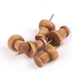 Walnut Wooden Push Pins Thumb Tacks for Bulletin Boards