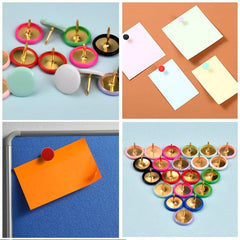 300pcs Colorful Push Pins - Decorative Thumb Tacks Round Drawing Pins