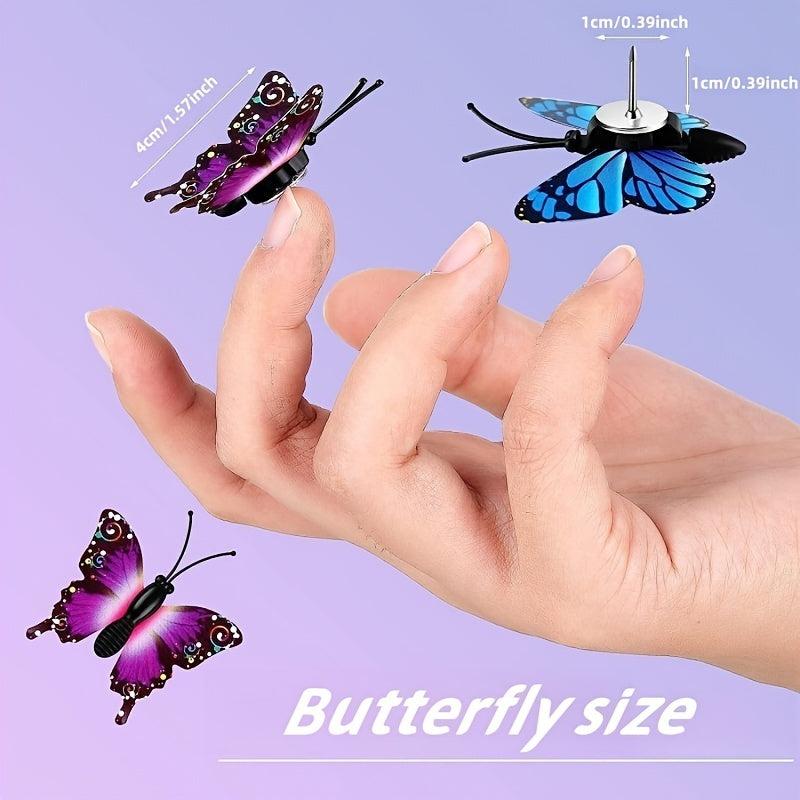 18pcs 3D Butterfly Pushpins Creative Decorative Cork Board Nails