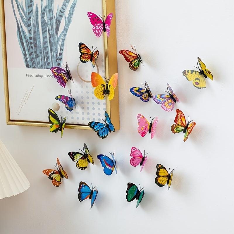 18pcs 3D Butterfly Pushpins Creative Decorative Cork Board Nails