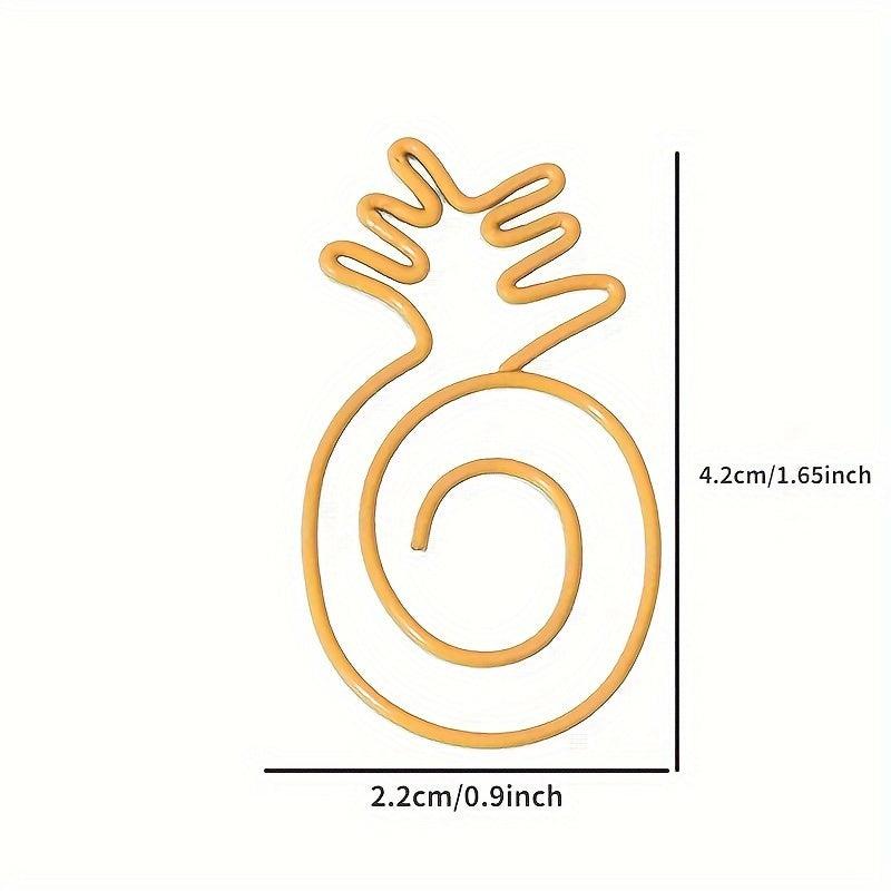 30pc Vegetable Fruit Paper Clip Metal Bookmark