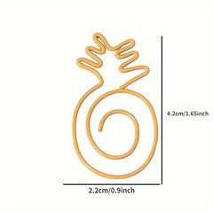 30pc Vegetable Fruit Paper Clip Metal Bookmark