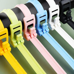 50pcs Colorful Reusable Cable Lace up Tensile Strength Line And Rope Management