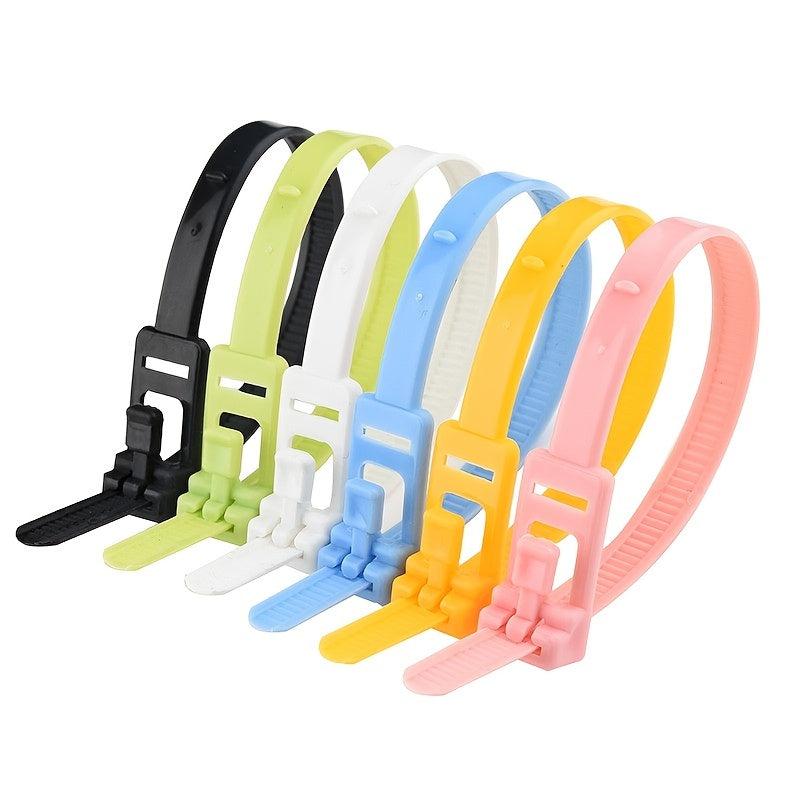 50pcs Colorful Reusable Cable Lace up Tensile Strength Line And Rope Management