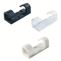 100 Adhesive Cable Clips Desk Cord Organizer Wire Holders For Cable Management