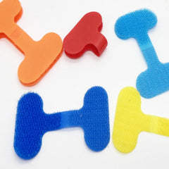 6pcs Set Cable Data Cable Marker Strap Adhesive Buckle Storage Label