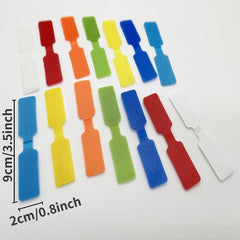 6pcs Set Cable Data Cable Marker Strap Adhesive Buckle Storage Label