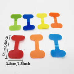 6pcs Set Cable Data Cable Marker Strap Adhesive Buckle Storage Label
