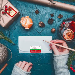 250pcs Santa Claus Christmas Name Tag Labels - Self Adhesive Stickers