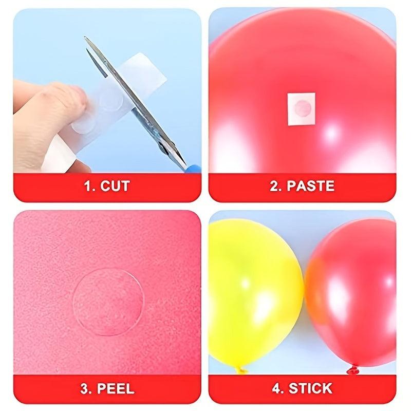 500 Polka Dot Glue Double Sided Transparent Balloon Glue Sticky Removable