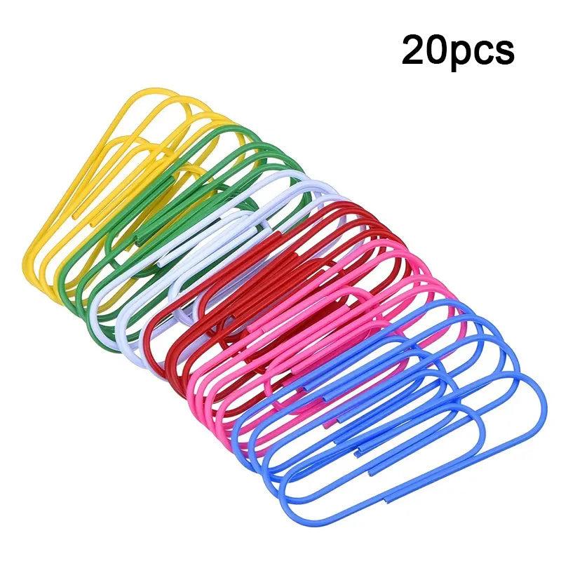 20pcs 4-Inch Paper Clips Mega Large Multicolored Jumbo Coated Paperclips