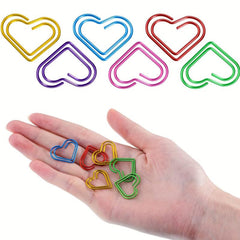 50/100 Multicolor Love Paper Clips School Office Supplies