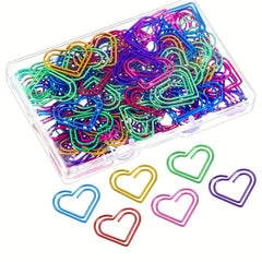 50/100 Multicolor Love Paper Clips School Office Supplies