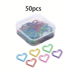 50/100 Multicolor Love Paper Clips School Office Supplies