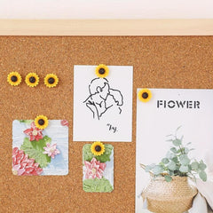 40 Sunflower Push Pins Decorative Cork Board Tacks Flower Thumbtacks