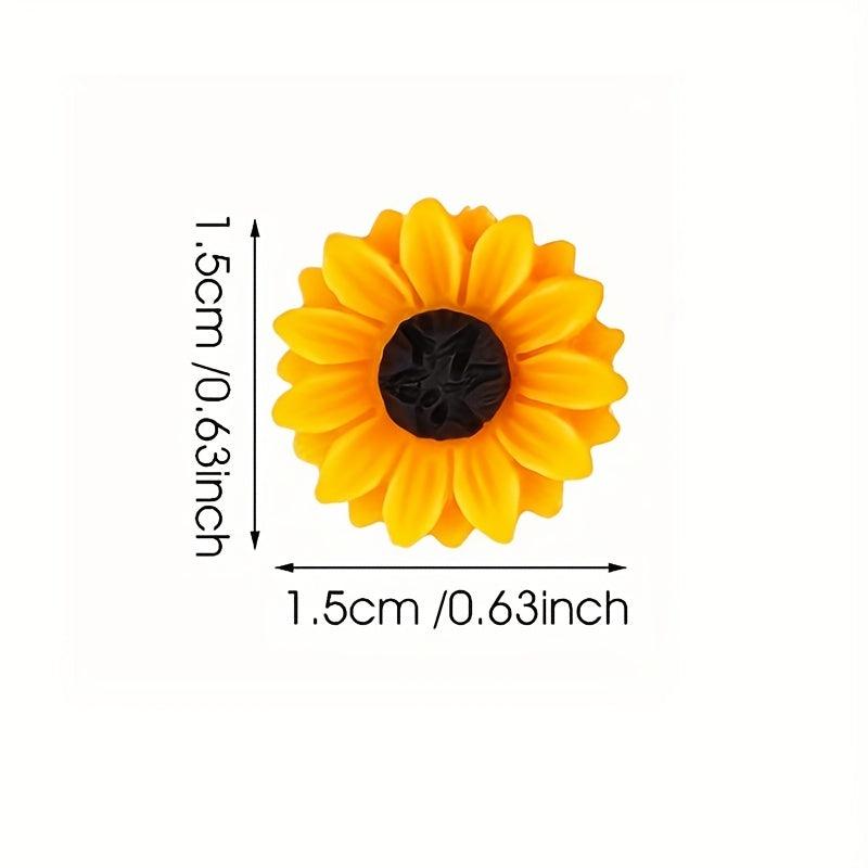 40 Sunflower Push Pins Decorative Cork Board Tacks Flower Thumbtacks